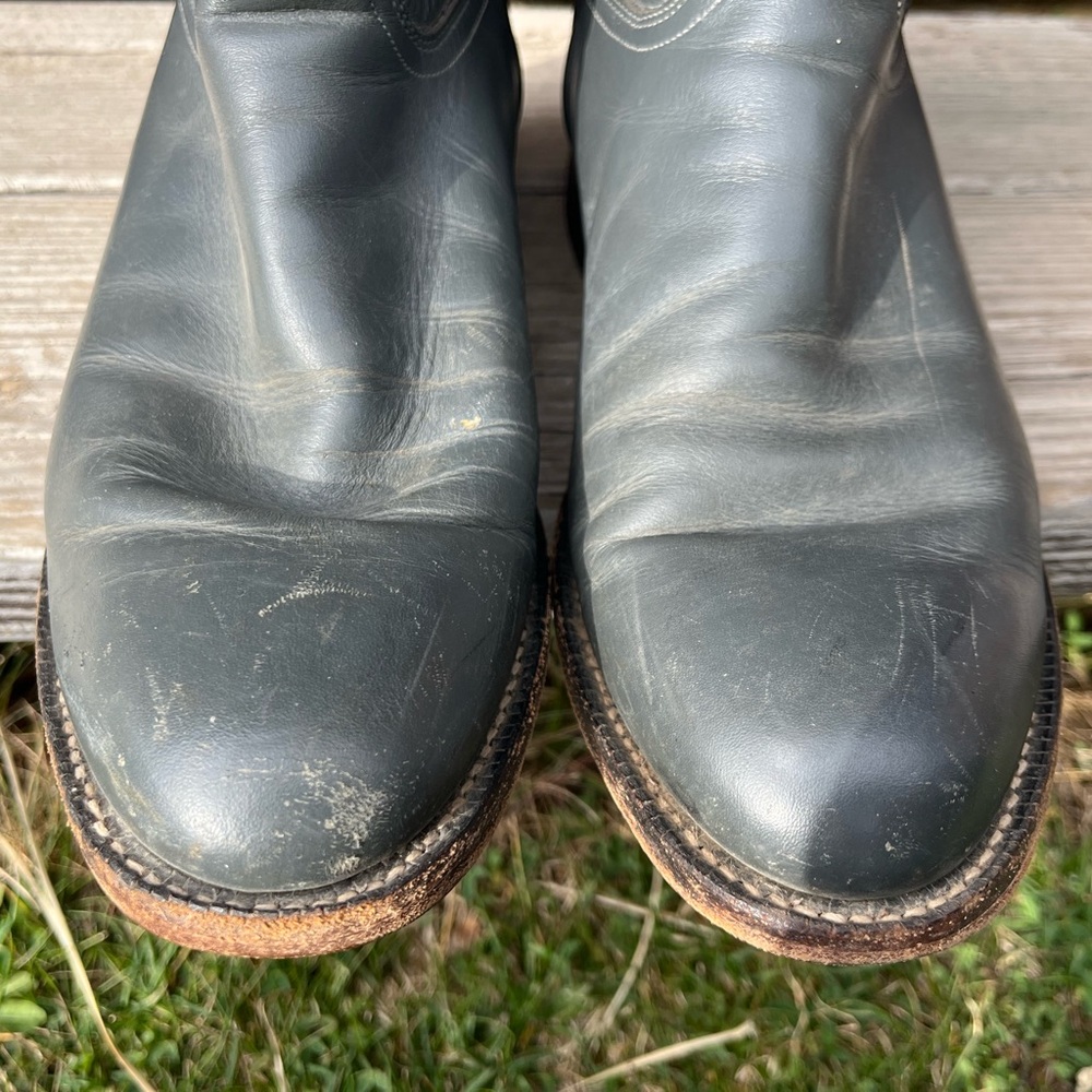 Justin men’s grey cowboy Western boots. Size 7D - Picture 8 of 8